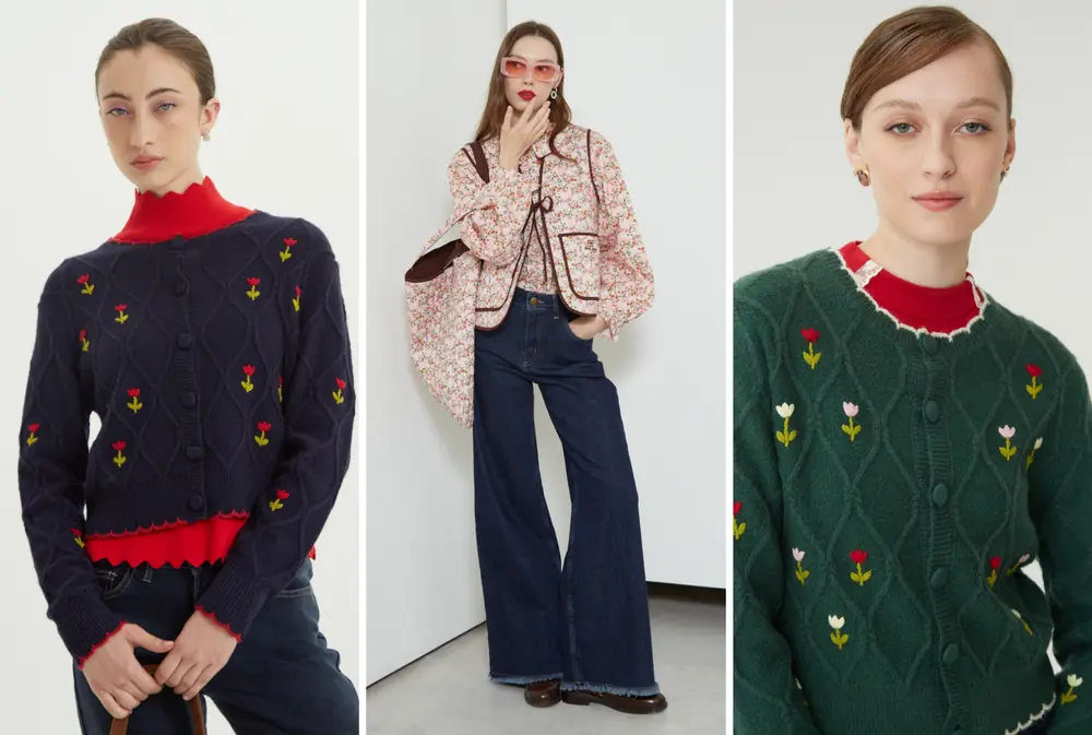 Tres looks de punto de la colección Las Pepas